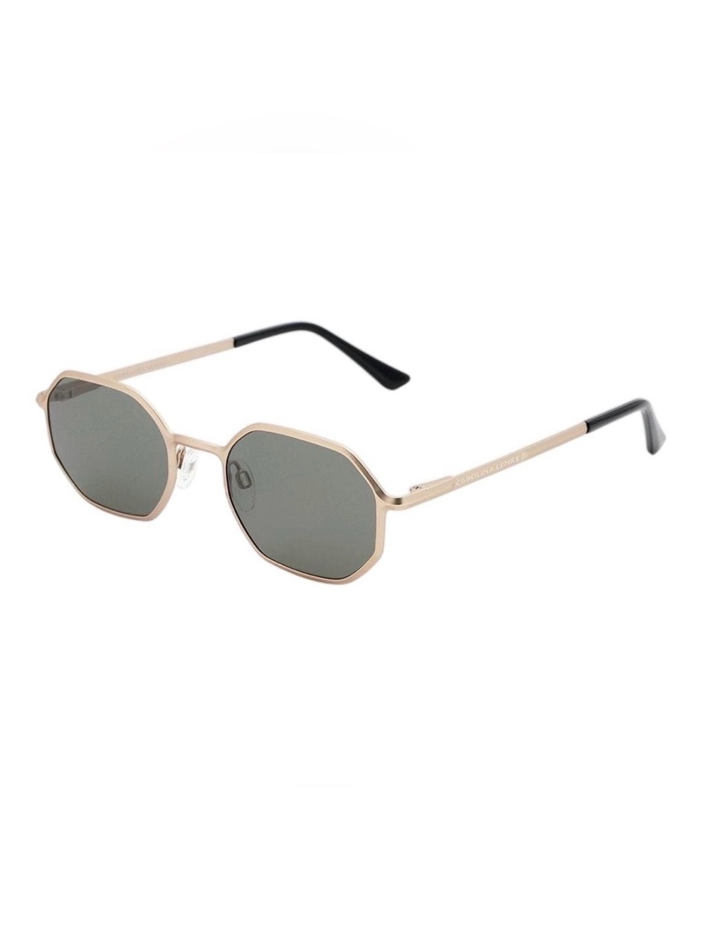 NEW Carolina Lemke Gambit Gold Geometric Round Sunglasses Unisex Retro Y2K
